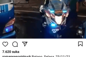 Tangkapan Layar Postingan Akun Instagram @romansasopirtruck